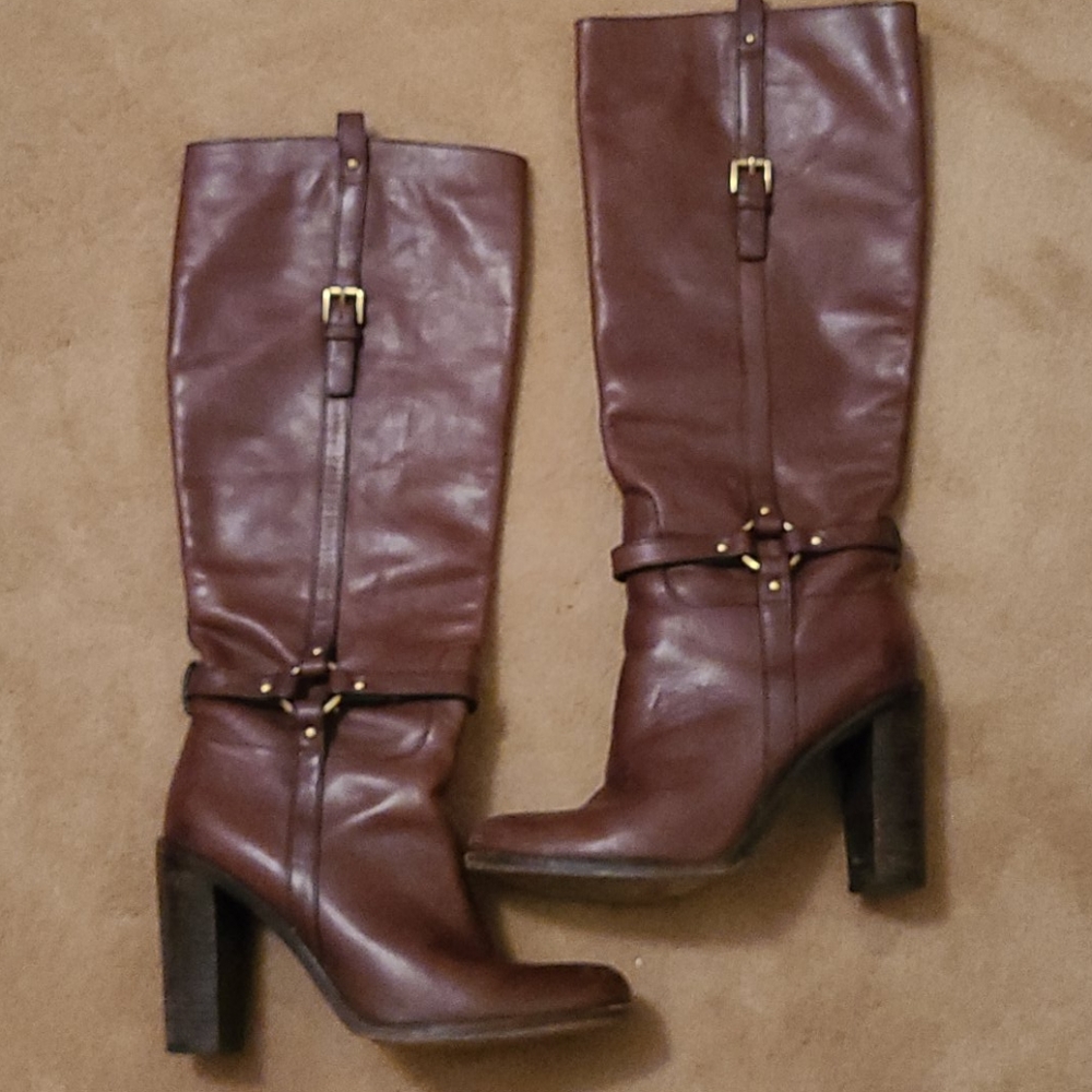 Coach Ellie Boots with Brass Hardware